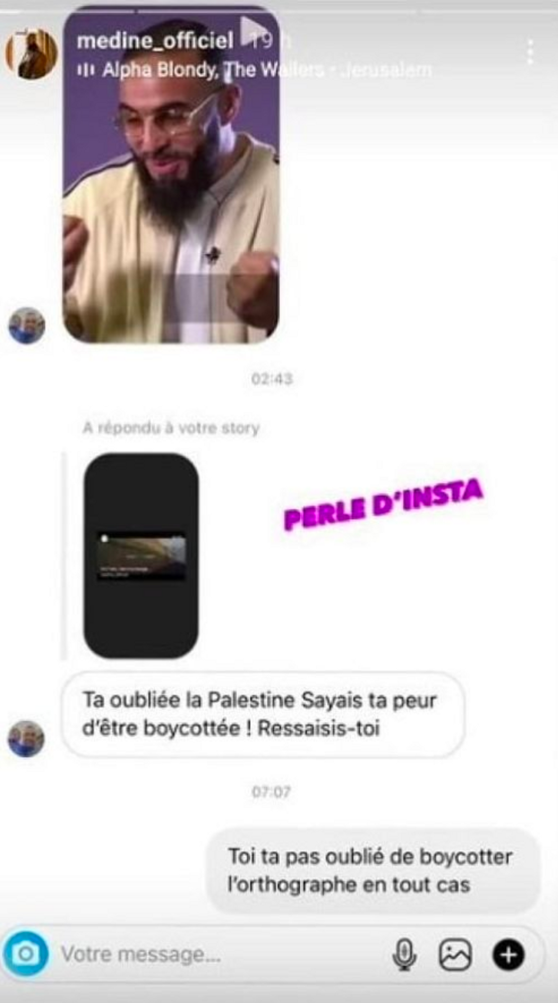 Capture d'écran IG